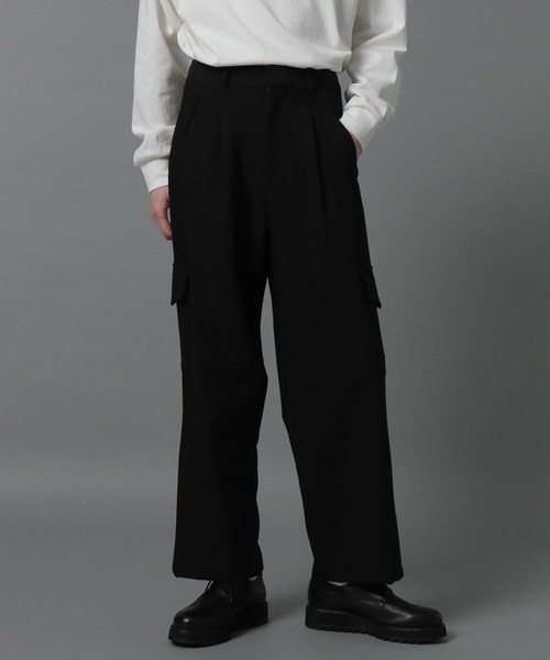 HARE(ハレ)の「【SETUP対応】ミルカーゴスラックス(HARE)(スラックス・メンズ・ライトグレー/ブラック・SMALL/MEDIUM)」の4枚目の写真