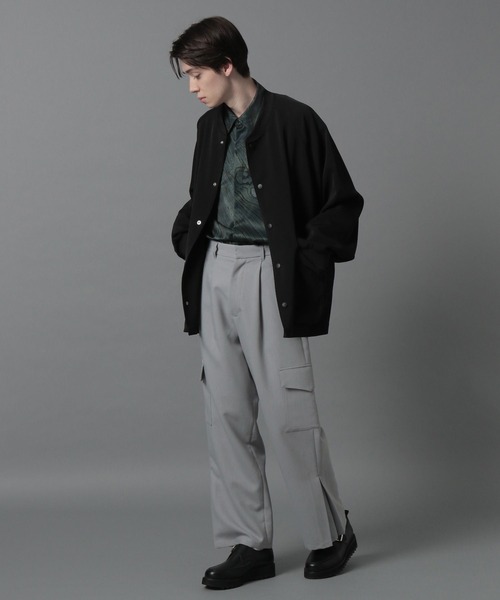 HARE(ハレ)の「【SETUP対応】ミルカーゴスラックス(HARE)(スラックス・メンズ・ライトグレー/ブラック・SMALL/MEDIUM)」の5枚目の写真