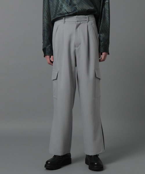 HARE(ハレ)の「【SETUP対応】ミルカーゴスラックス(HARE)(スラックス・メンズ・ライトグレー/ブラック・SMALL/MEDIUM)」の7枚目の写真