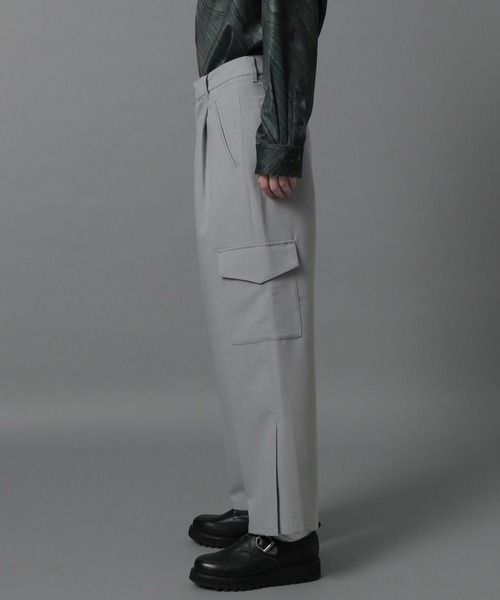 HARE(ハレ)の「【SETUP対応】ミルカーゴスラックス(HARE)(スラックス・メンズ・ライトグレー/ブラック・SMALL/MEDIUM)」の8枚目の写真