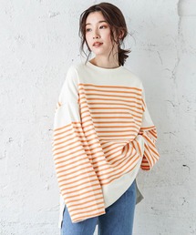 SUGAR BISKET | バスクボーダービッグロングＴシャツ(Tシャツ/カットソー)