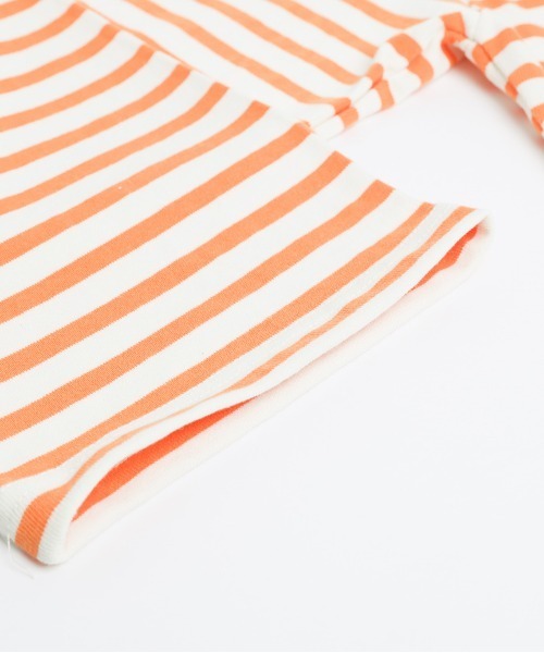 SUGAR BISKET（シュガービスケット）の「バスクボーダービッグロングＴシャツ（Tシャツ/カットソー・レディース・ブラック/ピンク/オレンジ/ブルー・フリー）」の13枚目の写真