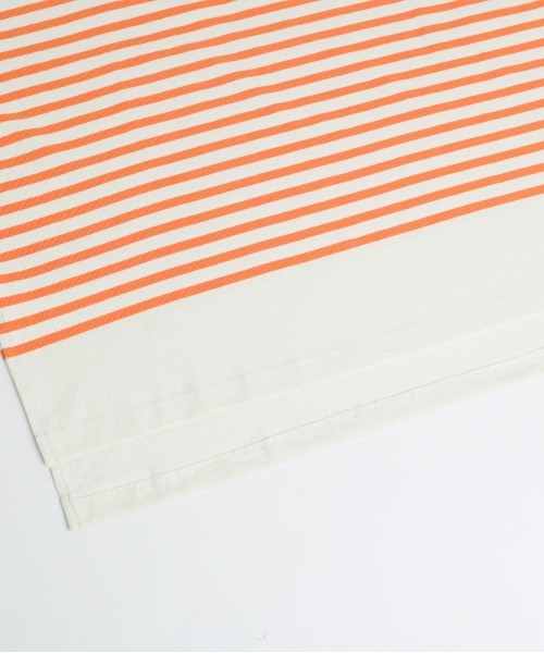 SUGAR BISKET（シュガービスケット）の「バスクボーダービッグロングＴシャツ（Tシャツ/カットソー・レディース・ブラック/ピンク/オレンジ/ブルー・フリー）」の10枚目の写真