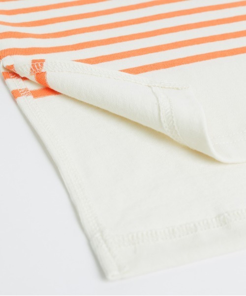 SUGAR BISKET（シュガービスケット）の「バスクボーダービッグロングＴシャツ（Tシャツ/カットソー・レディース・ブラック/ピンク/オレンジ/ブルー・フリー）」の7枚目の写真