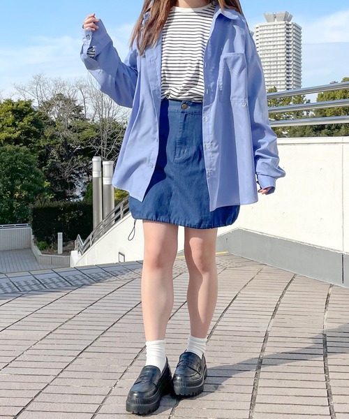 PairPair（ペアペア）の「刺繍入りレギュラーシャツ(ユニセックス)（シャツ/ブラウス・メンズ・オフホワイト/ブルー系その他/イエロー・FREE）」の21枚目の写真