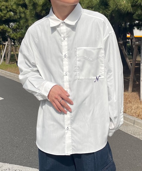 PairPair（ペアペア）の「刺繍入りレギュラーシャツ(ユニセックス)（シャツ/ブラウス・メンズ・オフホワイト/ブルー系その他/イエロー・FREE）」の14枚目の写真