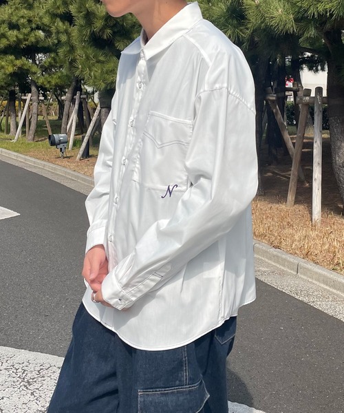 PairPair（ペアペア）の「刺繍入りレギュラーシャツ(ユニセックス)（シャツ/ブラウス・メンズ・オフホワイト/ブルー系その他/イエロー・FREE）」の15枚目の写真