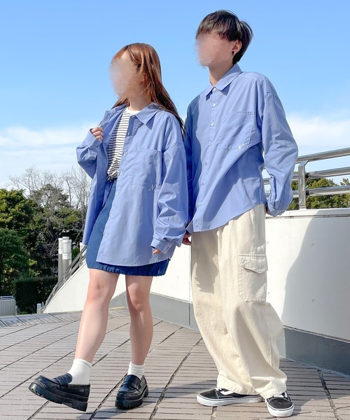 PairPair（ペアペア）の「刺繍入りレギュラーシャツ(ユニセックス)（シャツ/ブラウス・メンズ・オフホワイト/ブルー系その他/イエロー・FREE）」の19枚目の写真