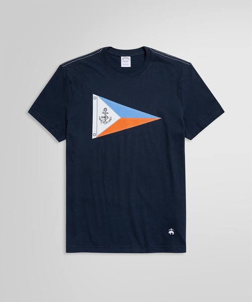 BROOKS BROTHERS(ブルックスブラザーズ)の「GF コットンジャージー ノーティカル フラッグプリント Tシャツ(Tシャツ/カットソー・メンズ・レッド/ネイビー・X-SMALL/MEDIUM/SMALL/LARGE)」の1枚目の写真