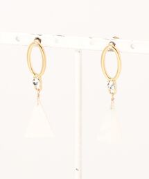 【glou】三角シェルのピアス