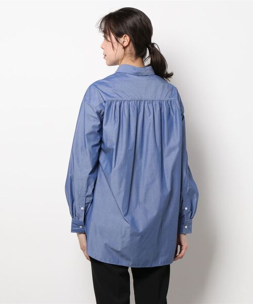 Te chichi（テチチ）の「チュニックシャツ（シャツ/ブラウス・レディース・オフホワイト/サックスブルー/ブルー・ﾌﾘ-）」の5枚目の写真