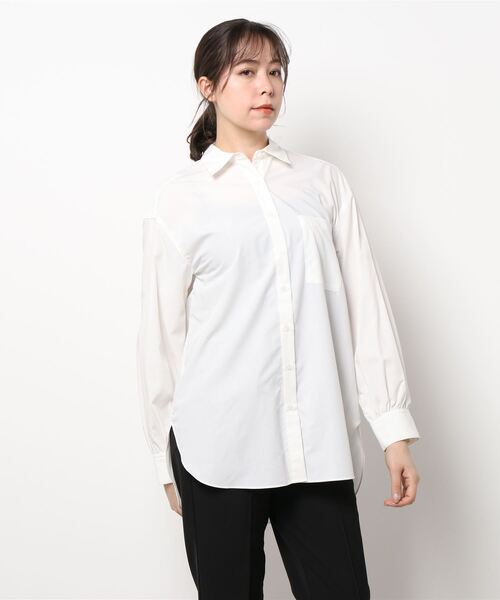 Te chichi（テチチ）の「チュニックシャツ（シャツ/ブラウス・レディース・オフホワイト/サックスブルー/ブルー・ﾌﾘ-）」の8枚目の写真