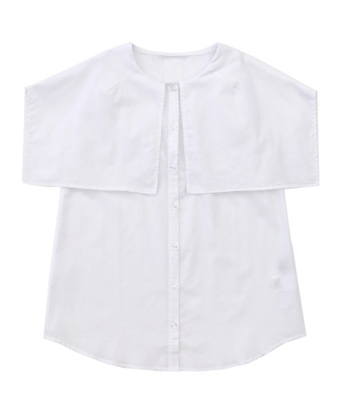 select MOCA（セレクトモカ）の「ビッグカラーノースリーブブラウス（シャツ/ブラウス・レディース・ブラック/オフホワイト・FREE）」の19枚目の写真