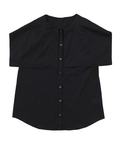 select MOCA（セレクトモカ）の「ビッグカラーノースリーブブラウス（シャツ/ブラウス・レディース・ブラック/オフホワイト・FREE）」の20枚目の写真