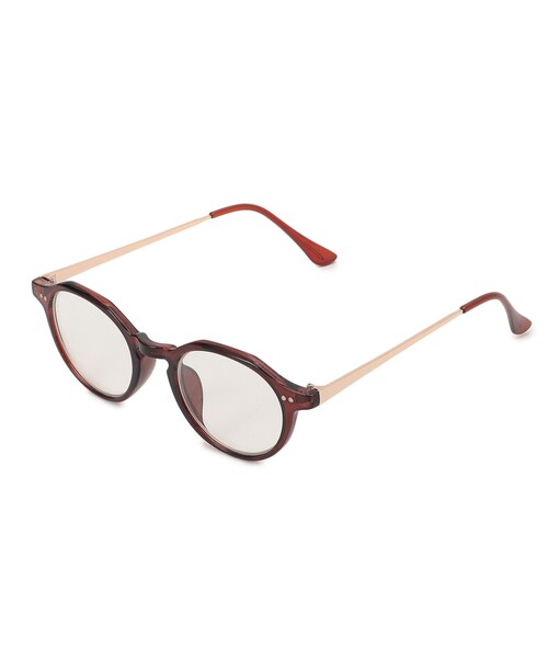 DRESKIP（ドレスキップ）の「◆【UVカット】サイドメタルクラウンパントダテメガネ（サングラス・レディース・ブラック/ブラウン系/ブラウン系4・00）」の3枚目の写真