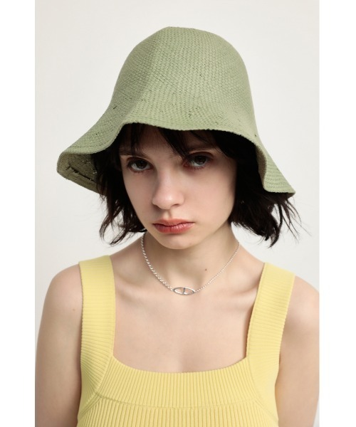 SLY（スライ）の「HAND MADE PAPER TULIP HAT ハンドメイド ペーパー チューリップ ハット（ハット・レディース・キャメル/ライトカーキ・FREE）」の8枚目の写真