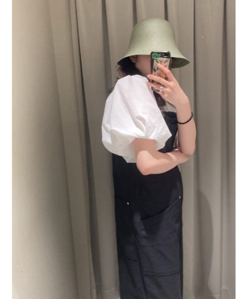 SLY（スライ）の「HAND MADE PAPER TULIP HAT ハンドメイド ペーパー チューリップ ハット（ハット・レディース・キャメル/ライトカーキ・FREE）」の17枚目の写真