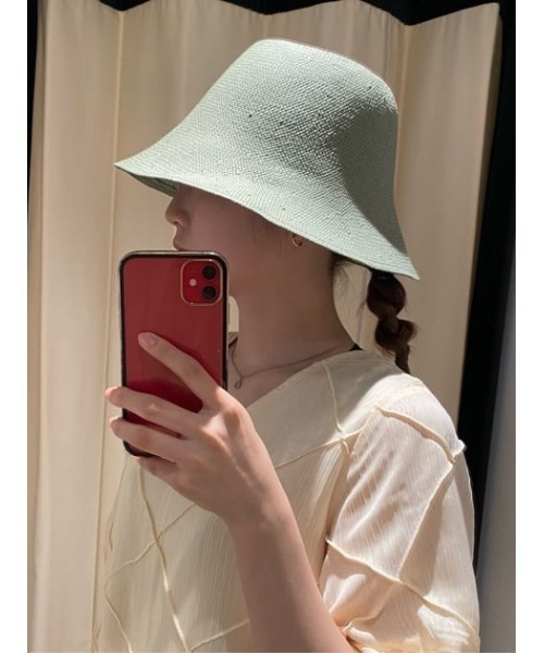 SLY（スライ）の「HAND MADE PAPER TULIP HAT ハンドメイド ペーパー チューリップ ハット（ハット・レディース・キャメル/ライトカーキ・FREE）」の18枚目の写真