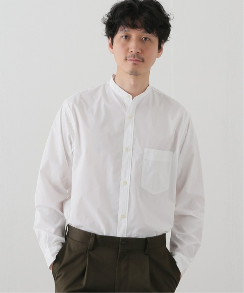 417 EDIFICE（フォーワンセブンエディフィス）の「ローンバンドカラーシャツ（シャツ/ブラウス・メンズ・ホワイト/ネイビー/ブラウン・SMALL/MEDIUM/LARGE）」の2枚目の写真