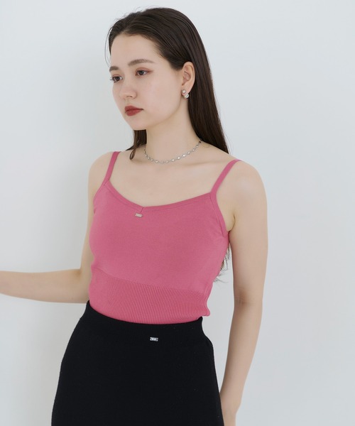 TINA：JOJUN（ティーナジョジュン）の「リブニット キャミソール TINA：JOJUN（キャミソール・レディース・ネイビー/サックスブルー/ピンク・M）」の14枚目の写真