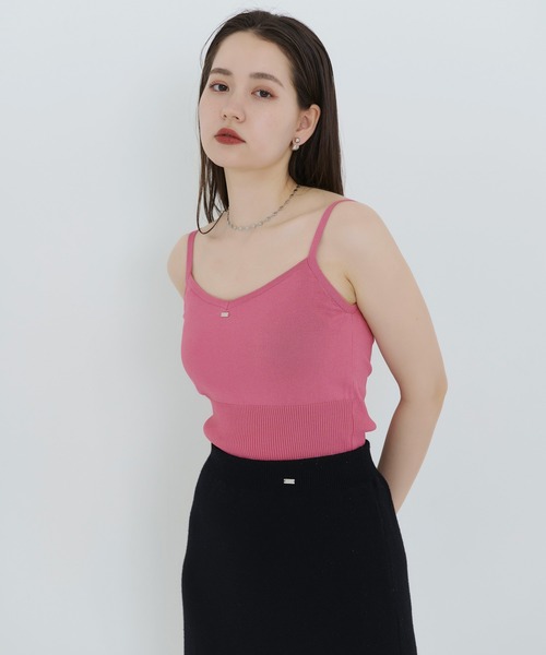 TINA：JOJUN（ティーナジョジュン）の「リブニット キャミソール TINA：JOJUN（キャミソール・レディース・ネイビー/サックスブルー/ピンク・M）」の10枚目の写真