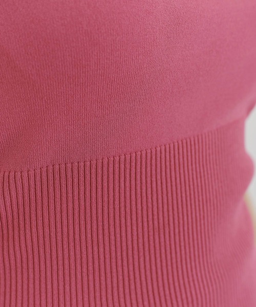 TINA：JOJUN（ティーナジョジュン）の「リブニット キャミソール TINA：JOJUN（キャミソール・レディース・ネイビー/サックスブルー/ピンク・M）」の4枚目の写真