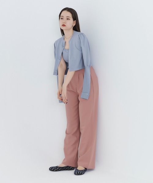 TINA：JOJUN（ティーナジョジュン）の「リブニット キャミソール TINA：JOJUN（キャミソール・レディース・ネイビー/サックスブルー/ピンク・M）」の8枚目の写真