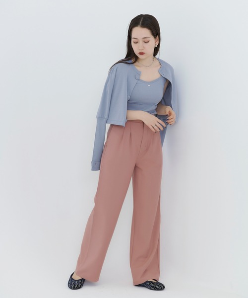 TINA：JOJUN（ティーナジョジュン）の「リブニット キャミソール TINA：JOJUN（キャミソール・レディース・ネイビー/サックスブルー/ピンク・M）」の22枚目の写真