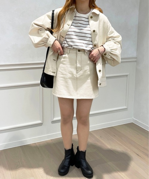 apres jour(アプレジュール)の「【セットアップ可能】台形デニムスカート【ZOZOTOWN限定アイテム】(スカート・レディース・ダークブルー/オフホワイト/ピンク・LARGE/MEDIUM/SMALL/X-LARGE)」の13枚目の写真