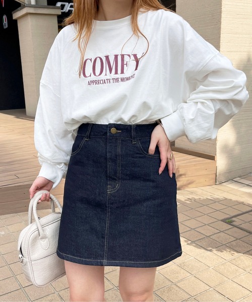 apres jour(アプレジュール)の「【セットアップ可能】台形デニムスカート【ZOZOTOWN限定アイテム】(スカート・レディース・ダークブルー/オフホワイト/ピンク・LARGE/MEDIUM/SMALL/X-LARGE)」の14枚目の写真
