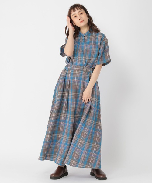 studio CLIP（スタディオクリップ）の「リネン100タックフレアスカート（スカート・レディース・その他1/その他2/ブルー・MEDIUM/LARGE）」の7枚目の写真