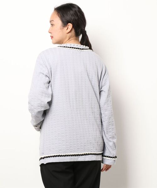 Ank Rouge(アンクルージュ)の「ジャガードロングカーデ(カーディガン/ボレロ・レディース・ブラック/ブルー/アイボリー・M)」の13枚目の写真