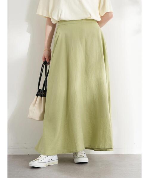 earth music&ecology（アースミュージックアンドエコロジー）の「麻混フレアスカート(無地)（スカート・レディース・ブラック/グリーン系その他3・S/M）」の20枚目の写真