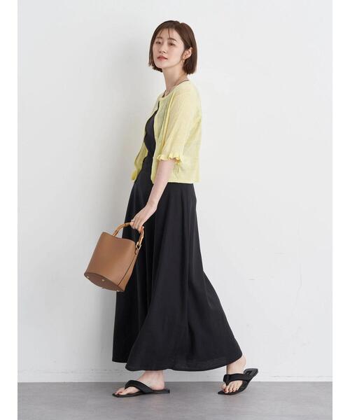 earth music&ecology（アースミュージックアンドエコロジー）の「麻混フレアスカート(無地)（スカート・レディース・ブラック/グリーン系その他3・S/M）」の16枚目の写真