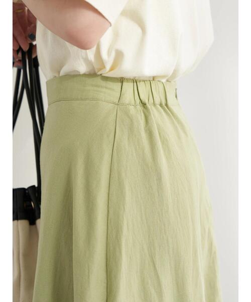 earth music&ecology（アースミュージックアンドエコロジー）の「麻混フレアスカート(無地)（スカート・レディース・ブラック/グリーン系その他3・S/M）」の17枚目の写真