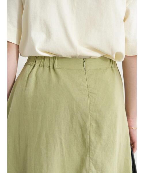 earth music&ecology（アースミュージックアンドエコロジー）の「麻混フレアスカート(無地)（スカート・レディース・ブラック/グリーン系その他3・S/M）」の21枚目の写真