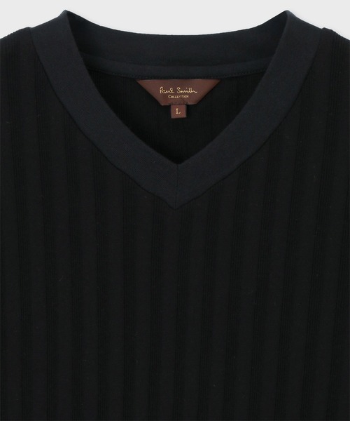 Paul Smith COLLECTION(ポールスミスコレクション)の「ワイドリブ Vネック カットソー / 124307 J2224(Tシャツ/カットソー・メンズ・ホワイト/ブラック・MEDIUM/LARGE/X-LARGE)」の6枚目の写真