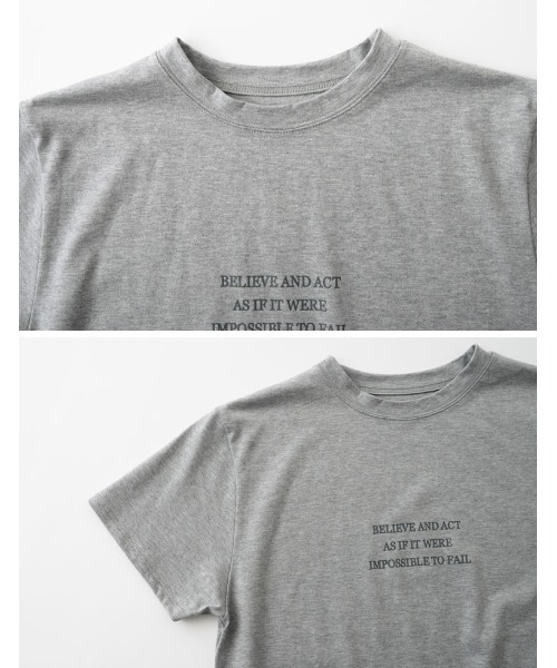 Re:EDIT(リエディ)の「メッセージロゴTシャツ(Tシャツ/カットソー・レディース・オレンジ/ホワイト/杢グレー/グリーン・LARGE/MEDIUM)」の10枚目の写真