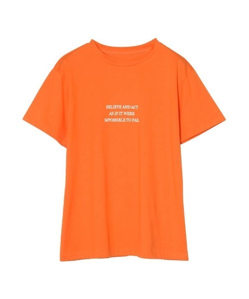 Re:EDIT(リエディ)の「メッセージロゴTシャツ(Tシャツ/カットソー・レディース・オレンジ/ホワイト/杢グレー/グリーン・LARGE/MEDIUM)」の7枚目の写真