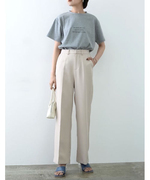 Re:EDIT(リエディ)の「メッセージロゴTシャツ(Tシャツ/カットソー・レディース・オレンジ/ホワイト/杢グレー/グリーン・LARGE/MEDIUM)」の5枚目の写真