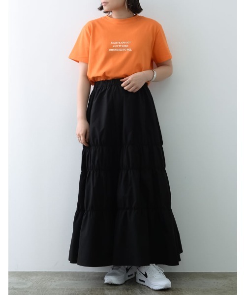 Re:EDIT(リエディ)の「メッセージロゴTシャツ(Tシャツ/カットソー・レディース・オレンジ/ホワイト/杢グレー/グリーン・LARGE/MEDIUM)」の18枚目の写真