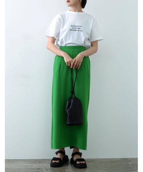Re:EDIT(リエディ)の「メッセージロゴTシャツ(Tシャツ/カットソー・レディース・オレンジ/ホワイト/杢グレー/グリーン・LARGE/MEDIUM)」の8枚目の写真