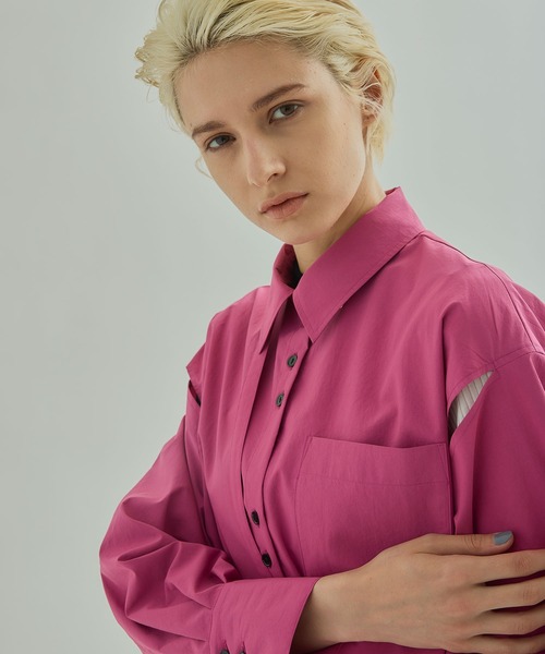 UNITED TOKYO（ユナイテッドトウキョウ）の「オーバーシャツ（シャツ/ブラウス・レディース・ホワイト/ピンク/グリーン・FREE）」の18枚目の写真