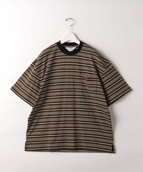 wonderland(ワンダーランド)の「<wonderland> BORDER TEE/Tシャツ(Tシャツ/カットソー・メンズ・グレー/ブラウン・1/0)」の1枚目の写真
