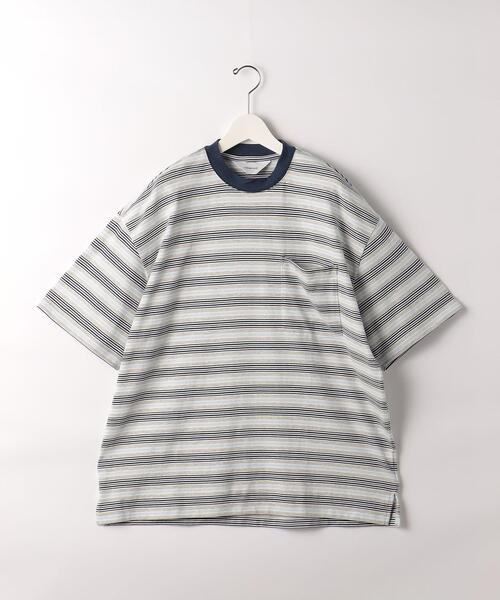 wonderland(ワンダーランド)の「<wonderland> BORDER TEE/Tシャツ(Tシャツ/カットソー・メンズ・グレー/ブラウン・1/0)」の2枚目の写真