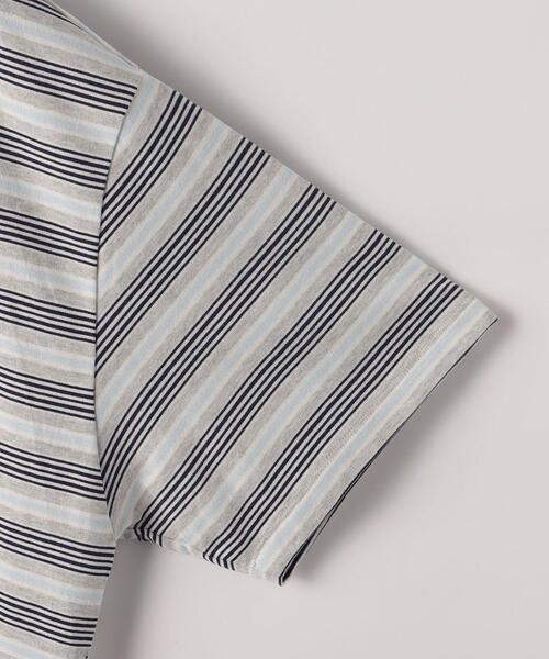 wonderland(ワンダーランド)の「<wonderland> BORDER TEE/Tシャツ(Tシャツ/カットソー・メンズ・グレー/ブラウン・1/0)」の5枚目の写真