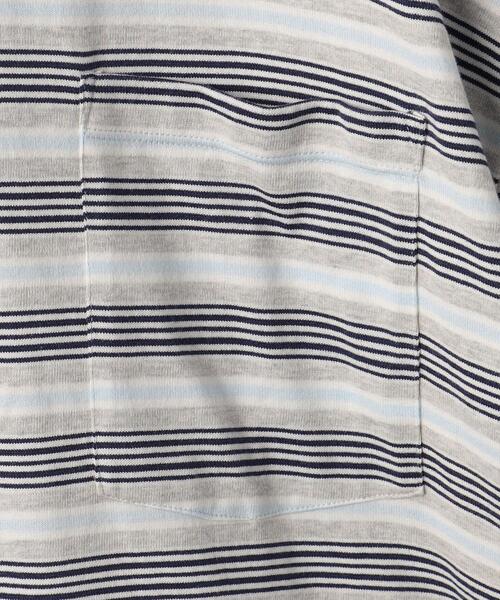 wonderland(ワンダーランド)の「<wonderland> BORDER TEE/Tシャツ(Tシャツ/カットソー・メンズ・グレー/ブラウン・1/0)」の7枚目の写真