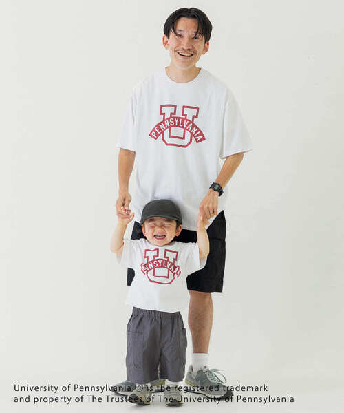URBAN RESEARCH DOORS（アーバンリサーチドアーズ）の「『親子リンク』カレッジプリントTシャツ(KIDS)（Tシャツ/カットソー・キッズ・ホワイト系その他/ネイビー・105/135/120）」の7枚目の写真