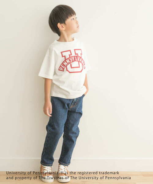 URBAN RESEARCH DOORS（アーバンリサーチドアーズ）の「『親子リンク』カレッジプリントTシャツ(KIDS)（Tシャツ/カットソー・キッズ・ホワイト系その他/ネイビー・105/135/120）」の19枚目の写真
