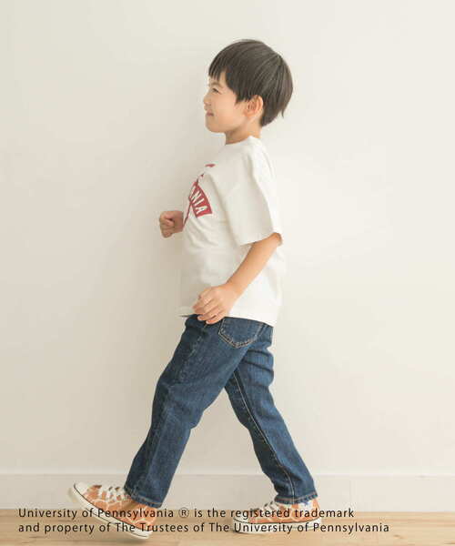 URBAN RESEARCH DOORS（アーバンリサーチドアーズ）の「『親子リンク』カレッジプリントTシャツ(KIDS)（Tシャツ/カットソー・キッズ・ホワイト系その他/ネイビー・105/135/120）」の8枚目の写真